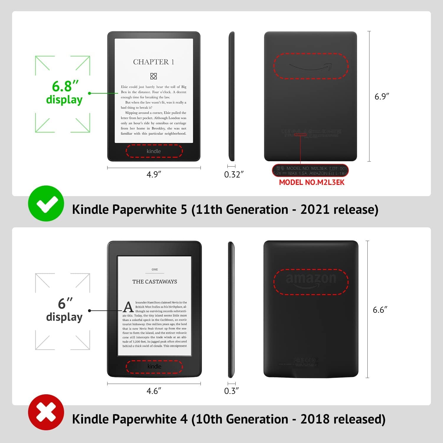 Stand Case for 6.8" Kindle Paperwhite 11Th Generation 2021 and Kindle Paperwhite Signature Edition, Premium PU Leather Cover with Auto Wake/Sleep, Milk Notebook