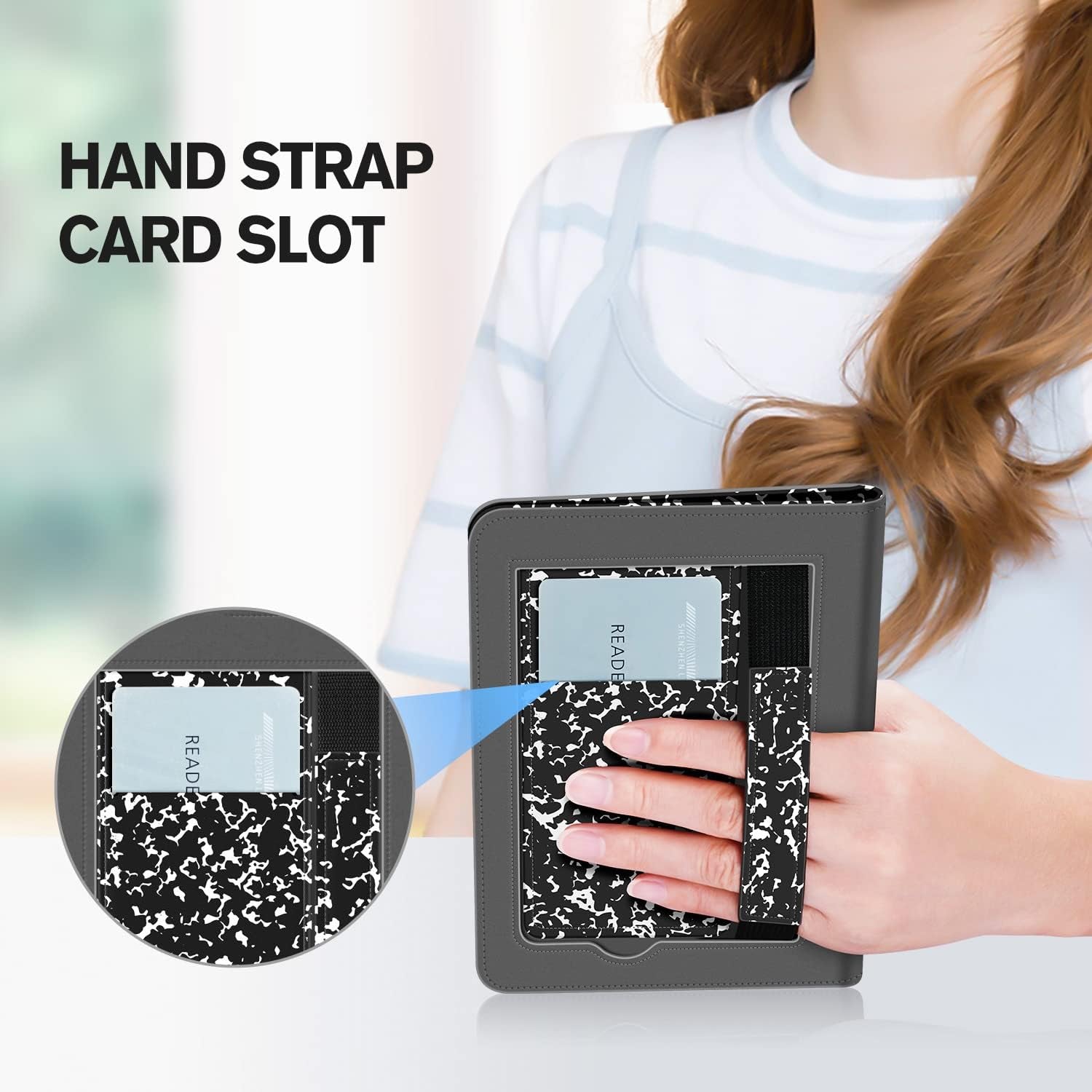 Stand Case for 6.8" Kindle Paperwhite 11Th Generation 2021 and Kindle Paperwhite Signature Edition, Premium PU Leather Cover with Auto Wake/Sleep, Milk Notebook