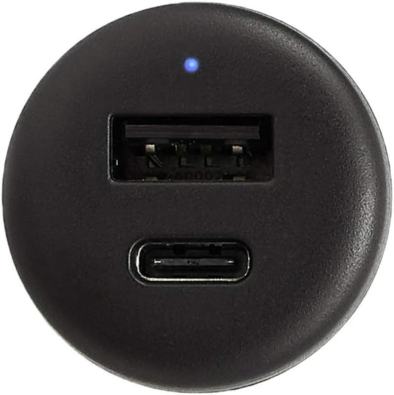 USB C 18W with Power Delivery and 12W USB a Car Charger, Black