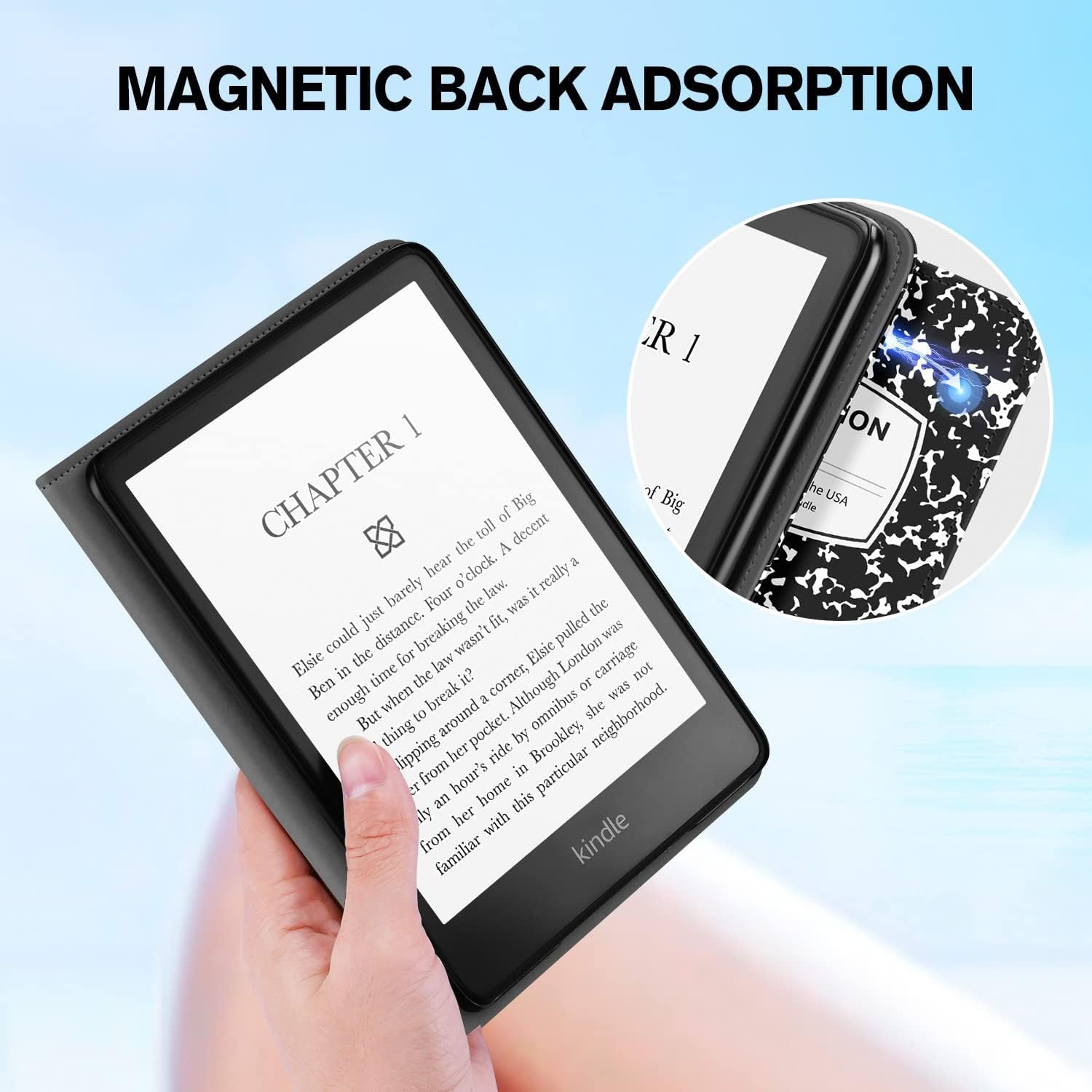 Stand Case for 6.8" Kindle Paperwhite 11Th Generation 2021 and Kindle Paperwhite Signature Edition, Premium PU Leather Cover with Auto Wake/Sleep, Milk Notebook