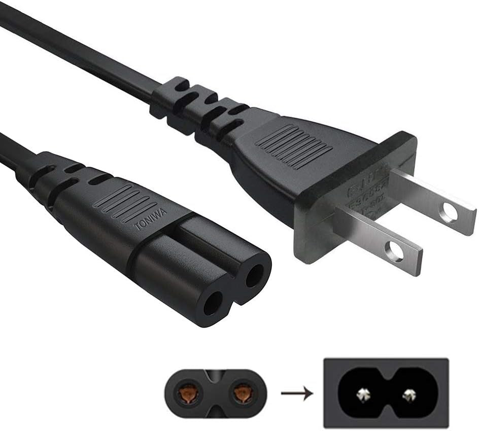 AC Power Cord Cable Compatible Apple TV 1St, 2Nd, 3Rd, 4Th, 5Th Generation (4K) - UL Listed